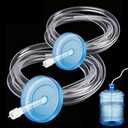 2-Pack Coikcer Silicone Water Pump Hose Replacement, Food Grade Tube for 5-Gallon Electric USB Manual Automatic Drinking Water Pump, Desktop Water Dispenser & Home Brewing, BPA Free, 1/4" ID 3.3FT