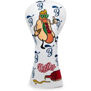 Golf Club Covers, Hot Dog Golf Driver Cover Fariway Wood Headcovers Hybrid Head Covers 3 Wood Headcover Leather Golf Headcover with Number Tag for Scotty Cameron Odyssey Taylor made All Brand