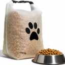 (re)zip Large Roll Top Pet Dry Food Storage Bag 40-Cup, BPA-Free, Food-Grade, Pet-Safe, Freshness Seal for Camping, Long Term Boarding, Travel & Daily Use, Machine Washable, Black