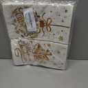 Christmas Cocktail Napkins - 40pcs White and Gold Paper Napkins for Winter Holiday Bathroom Decoration