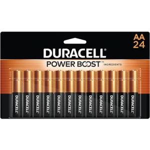 Duracell Coppertop AA Batteries with Power Boost Ingredients, 24 Count Pack Double A Battery with Long-lasting Power, Alkaline AA Battery for Household and Office Devices
