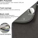 2 x Dark Gray Dish Drying Mats 20" x 15", XL Kitchen Drying Mat for Counter, Microfiber Dish Dryer Mat, Microfiber Dish Rack Mat, Foldable Dish Drying Pad for Dishes, Pots, Pans (Dark Gray)