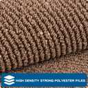 PURRUGS Machine Washable Kitchen Runner Rug 2ft8in x 8ft, Non-Slip/Skid Hallway Runner Rug, Super Absorbent Soft Area Rug for Hallway, Kitchen & Laundry, Rolled Packaging, Brown