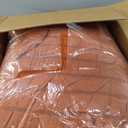 Love's cabin Seersucker Terracotta King Size Comforter Set, 7-Piece All Season Lightweight Bed in a Bag Bedding Set with Comforter, Flat Sheet, Fitted Sheet, Pillowcases and Shams