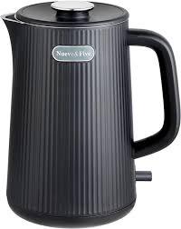 Nueve&Five 1.7L (57oz) Large Electric Kettle Perfect for 7+Cups of Tea and Coffee,2 quarts Double Wall Big Electric Tea Kettle,Auto Shut Off,1200W Hot Water Kettle Electric Color Black
