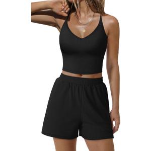 Sampeel Two Piece Sunner Outfits 2 Piece Sets 2025 Black, M  Sampeel Two Piece Sunner Outfits 2 Piece Sets 2025 Black, M