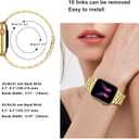 MioHHR Solid Stainless Steel Band Compatible with Apple Watch 41mm, Metal Strap with Soft TPU Case for iWatch Series 9 8 7 Women and Men, Gold