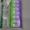 EZY DOSE Pill Organizer Weekly (7-Day), Medicine Planner, Vitamin Box, Daily Planner Case, 2 Times a Day, AM PM, Large Compartments, Easy Fill All Compartments at Once, Green and Purple, BPA Free