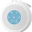 Portable Baby Sound Machine, White Noise Machine with 21 Soothing Sounds, 3 Timer and Memory Function, 2000mAh Powerful Battery, White Noise Sound Machine for Baby Adult (Blue, Normal)