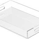 Acrylic Tray 15x10 with Cut Handles - Spill Proof Decorative Tray is an Ideal Countertop Organizer for Living Rooms, Ottoman Coffee Tables, Offices, Kitchens & Serving Guests