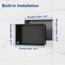 Neodrain Stainless Steel Shower Niche Matte Black 18"x12" No Tile Needed, 18X12In