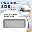 DaisyInner 20mm Thick Helm Station Pad with Adhesive Backing Non Slip Boat Standing Mat Anti Fatigue Boat Flooring Boat Helm Pad for RV Sea Deck Marine Decking Console, Grey, Black