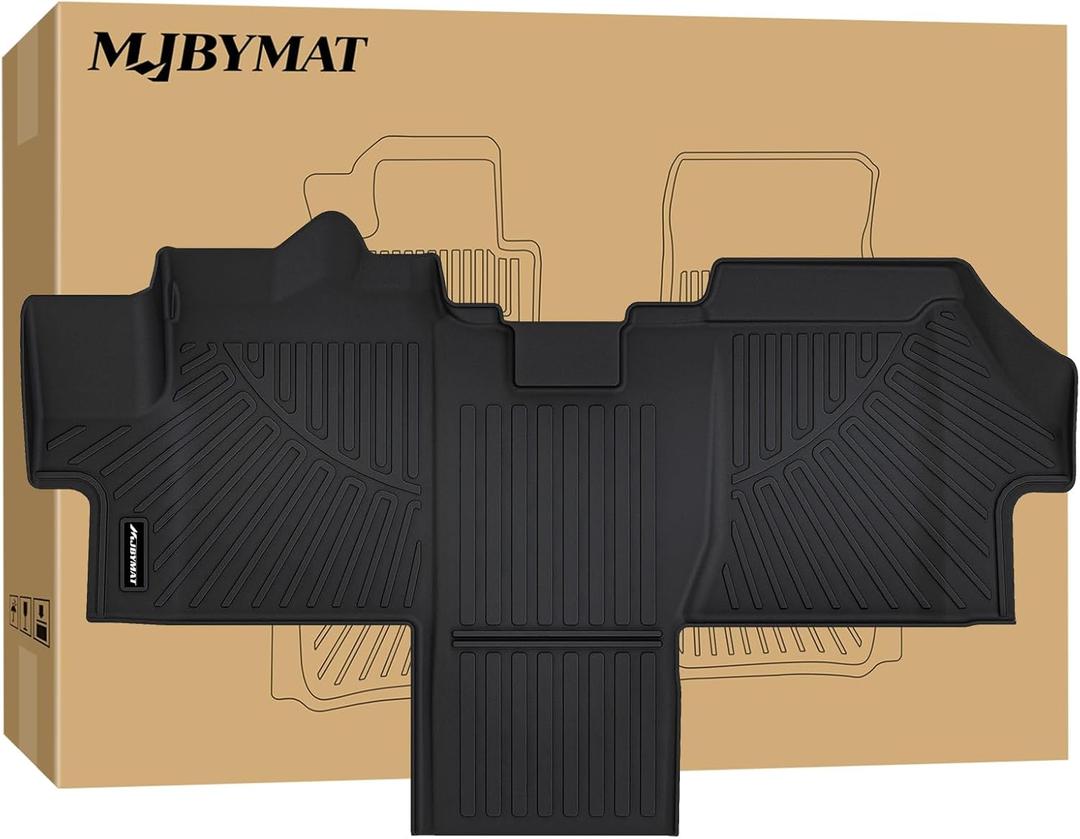 MJBYMAT Floor Mats for 2018-2024 2025 Dodge Ram Promaster 1500/2500/3500, TPE All Weather Protection Front Row Van Floor Liners Accessories,Black