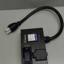 Exqutoo AC Power Meter - NEMA Conversion Outlet, 120/240 VAC L6-30P to L5-30R with Breaker & Voltmeter, LCD Digital Real-Time Display, Multifunction Monitor Outlet with Waterproof Cover, 30 A