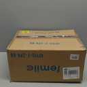 FEMILA Industrial Semi Flush Mount Ceiling Light, 12" Farmhouse Front Porch Ceiling Lighting Fixture, 2 Pack Outdoor Flush Mount Porch Light for Entryway, Hallway, Kitchen, 4FY15-F-2PK BK-1 (Matte Black & Gold)