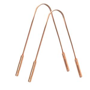 Copper Tongue Scraper Set of 2 for Adults - Effective Tongue Cleaner For Optimal Oral Care & Hygiene, Promotes Fresh Breath