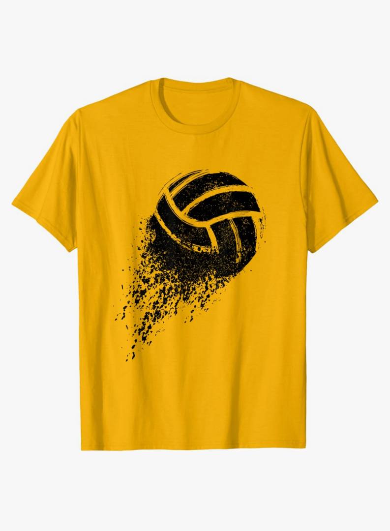 Volleyball Vintage Retro Sport Volleyball Player T-Shirt XL Glden yellow