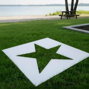 Cinnvoice 35 x 35 Inch Large Star Stencil Reusable Plastic for Yard, Walls, Fabric, Canvas, Flag, DIY Crafts and Independence Day Project