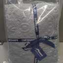 Cmfshape Floral Embroidery Quilt Set,3 Pieces Queen Quilt Bedding Set, Lightweight Soft Quilt Set for All Seasons, Reversible Bedspread Coverlet(Silvery Grey, 90"x90")