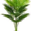 Rozwkeo Artificial Areca Palm Plant Fake Tropical Tree Perfect Faux Plants in Pot for Indoor Outdoor House Home Office Wedding Garden Modern Decoration Housewarming Gift (80cm Tall Palm)
