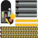 Jutom 9 Pcs Mini Construction Helmet Keychains Tape Measure Screwdriver Bulk Valentine's Day Gifts for Men Adult Tool Party Gifts