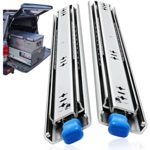 with Lock Heavy Duty Drawer Slides 12 14 16 18 20 22 24 26 28 30 32 34 36 40 44 48 52 56 60 Inch 500 Lbs Side Mount Full Extension Ball (Load:250 lb (with Lock) -W:53mm, 16 Inch)