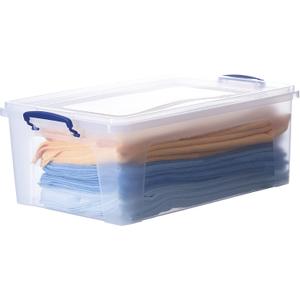 Superio Clear Storage Box with Lid, 22 Quart Plastic Container Bins for Organizing, Stackable Crate, Organizer for Home, Office, School, and Dorm