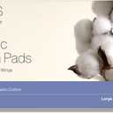 SANDIS Feminine Pad for Women - Large 24 Count 100% Organic Cotton Ultra Thin with Wings for Periods Menstrual Pads Sanitary Napkins Super Absorbency Leak Protection