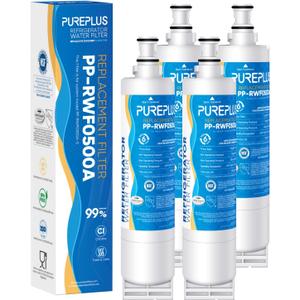 PUREPLUS 4396508 Refrigerator Water Filter, Replacement for EDR5RXD1, EveryDrop Filter 5, 4396510, 4392857, Kenmore 46-9010, 9085, LC400V, WF-NLC240V, RFC0500A, WF285, W10186668, 4Pack