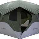 Gazelle Tents T4 Hub Tent, Easy 90 Second Set-Up, Waterproof, UV Resistant, Removable Floor, Ample Storage Options, 4-Person, Alpine Green, 94" x 94" x 78", GT400GR