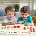 2 x Sorting Toys for Toddlers,Fruit Sorting Matching Game,Addition and Subtraction Flash Cards, Montessori Fine Motor Sensory Toys for Toddlers 3+ Years Old.