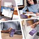 Compatible with iPhone 17 Pro Case with Magnetic Ring Stand [Compatible with Mag-Safe] [Military-Grade Protection] 17 Pro Phone Case 6.3",Dark Purple