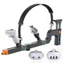 Upgraded VR Gun Stock for Meta Quest 3/ Quest 3S, Adjustment Gunstock Magnetic Accessories for Oculus Quest 3, Controller Grips with Shoulder Straps for Enhance Control Feel, Realistic FPS Gaming Experience