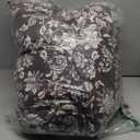 Full Comforter Set -7 Pieces Floral Dark Purple Comforter Set for All Seasons, Bed in a Bag Full with Botanical Flowers Comforter, Sheets, Pillowcases & Shams