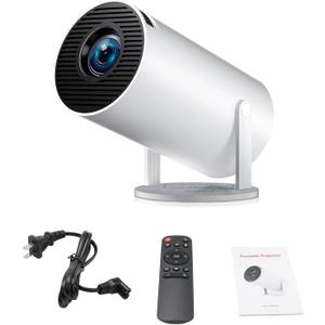 Mini Projector, Support 4K 1080P HY300 Portable Projector with Dual Band WIFI6 5G Wireless 5.0 Bluetooth Android 11, 180Rotatable, 150 ANSI Auto Keystone Correction, 40"-130" Screen Video Projector