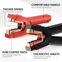 NOONE 2/0 Gauge 30 FT Heavy Duty Jumper Cables - 1500Amp Quick Connect Automotive Booster Jumper Cables for Car, SUV and Truck Battery - Jumper Cables Kit with Gloves, Goggles, Brushes in Carry Bag