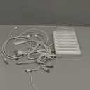 100W Charging Station for Multiple Devices, 10-Port USB Fast Charging Station with Adjustable Dividers & 10 Cables- Multi Device Organizer Charging Dock for iPhone, iPad, Tablets & More(White)