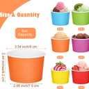 Aodaer 300 Pack Disposable Paper Ice Cream Cups 8oz Paper Ice Cream Bowls Colored Snack Bowl Dessert Bowls for Hot or Cold Food Party Supplies Treat Cups Serving Sundae, Frozen Yogurt, Soup