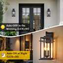 Dusk to Dawn Outdoor Wall Sconce Lighting Fixture with 2-Light, Large Industrial Outside Wall Lanterns with Clear Glass, Waterproof Exterior Lamps with E12 Sockets for Porch, Patio, Matte Black