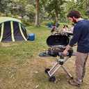 Coleman RoadTrip 285 Portable Stand-Up Propane Grill with 3 Adjustable Burners & Instastart Ignition, 20,000 BTUs of Power for Outdoor Cooking, Camping, Tailgating, Grilling, BBQs, & More