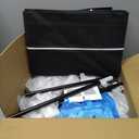 LOKEME Portable Closet, Portable Closets for Hanging Clothes with 3 Hanging Rods and 6 Storage Shelves and 4 Side Pockets, Black Wardrobe Closet Easy to Assemble and Strong and Stable