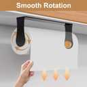 HZE Paper Towel Holder Under Cabinet, Wall Mount, Stainless Steel Paper Towel Holder for Kitchen and Bathroom, Adhesive or Screws, Silver (Black)