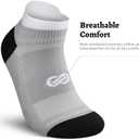 PAPLUS Ankle Compression Sock for Men and Women 2/4/6 Pairs, Low Cut Compression Running Sock with Ankle Support (Large-X-Large)