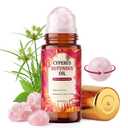 Cyperus Rotundus Oil, Botanical Body Oil Roll On with Rose Quartz Roller Ball, Moisturizing & Nourishing Skin for Armpits, Legs, Arms After Post-Wax, Both for Women and Men, 2FL OZ