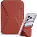 MOFT Magnetic Wallet Stand Compatible with iPhone 17/16/15/14/13/12 Series, Angle Adjustment Magsafe Compatible MOVAS Phone Stand,Clay