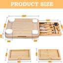 Charcuterie Board with Lid - Bamboo charcuterie Boards, Portable Travel Charcuterie Board, Gifts for Housewarming, Weddings & Women