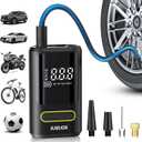Tire Inflator Portable Air Compressor, 150 PSI Cordless Air Pump for Car Tires, Electric Bike Tire Pump for Car, Motorcycle, Bicycle, Ball, with Pressure Gauge, LED Light (Small)