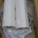 White Linen Lampshades Set of 2 Large, Drum Lamp Shade 16" Top x 16" Bottom x 10" High (Spider) Modern Lamp Shades for Table Lamps & Floor Lamp - Lampshades Replacement,Required Assembly -By GO&SO