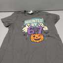 Haunted by 6-7 Retro Halloween 67 Ghost Pumpkin Funny Kids T-Shirt, S Size