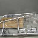 Drive Medical 10210-1 2-Button Folding Walker with Wheels, Rolling Walker, Front Wheel Walker, Lightweight Walkers for Seniors and Adults Weighing Up To 350 Pounds, Adjustable Height, Silver